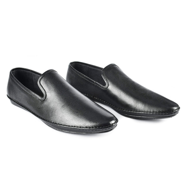 Starlet LEATHER SHOES - LGO-02 BLACK MEN LOAFER