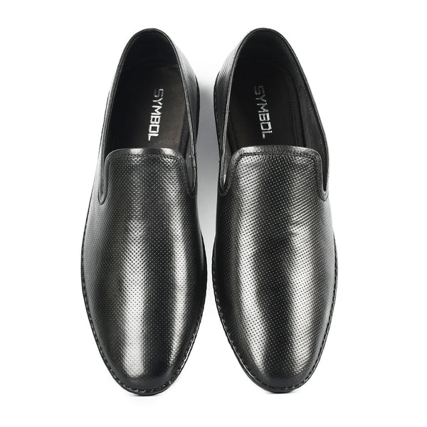 Starlet LEATHER SHOES - LGO-02 BLACK MEN LOAFER