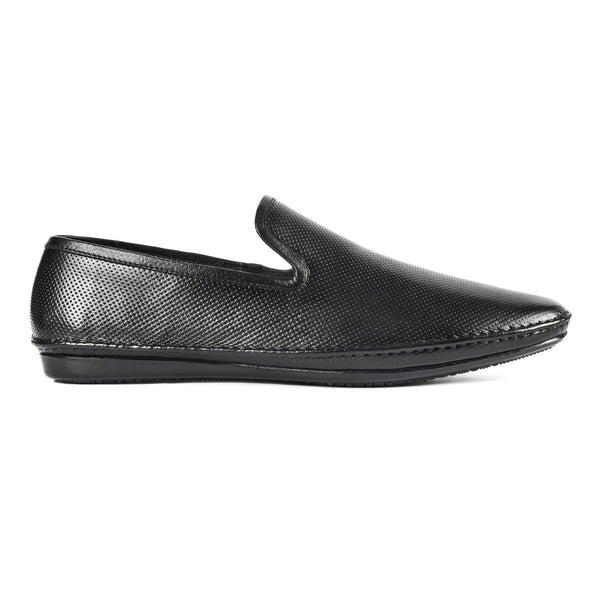 starlet LEATHER SHOES - LGO-02 BLACK MEN LOAFER