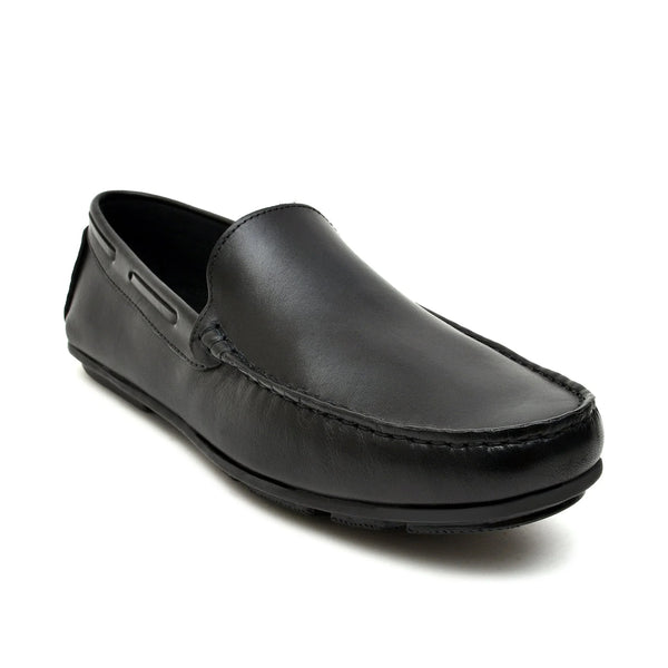 Starlet LEATHER SHOES - ND-003 BLACK MEN LOAFER