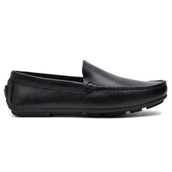 starlet LEATHER SHOES - ND-003 BLACK MEN LOAFER