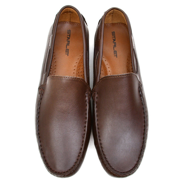 Starlet LEATHER SHOES - ND-003 BROWN MEN LOAFER
