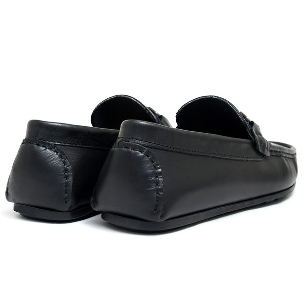 Starlet LEATHER SHOES - ROMEO-042 BLK MEN LOAFER