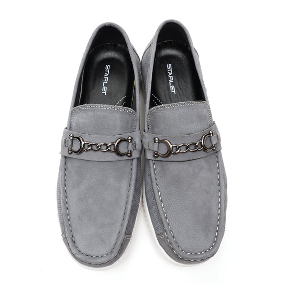 Starlet LEATHER SHOES - RPD-02 GREY MEN LOAFER