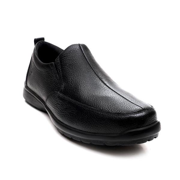 Starlet LEATHER SHOES - RUNNER-062 BLACK MEN CASUAL