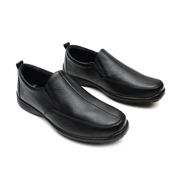 starlet LEATHER SHOES - RUNNER-062 BLACK MEN CASUAL