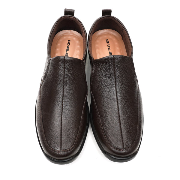 Starlet LEATHER SHOES - RUNNER-062 BROWN MEN CASUAL