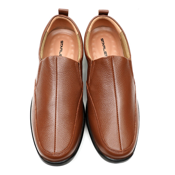 Starlet LEATHER SHOES - RUNNER-062 TAN MEN CASUAL