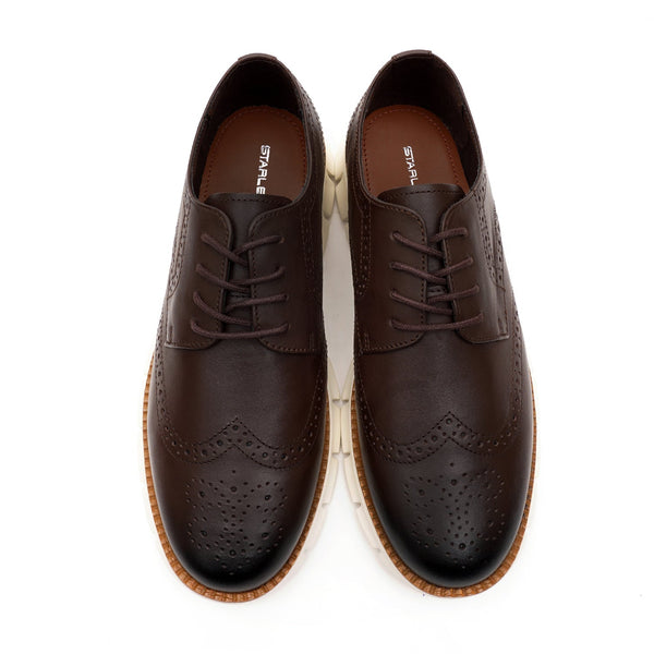 Starlet LEATHER SHOES - SFG-0001 BROWN MEN CASUAL