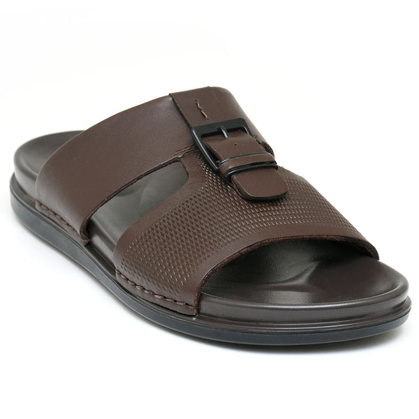 starlet LEATHER SLIPPER - AR-003 BROWN MEN SLIPPER