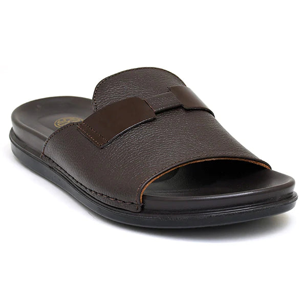 starlet LEATHER SLIPPER - AR-004 BROWN MEN SLIPPER