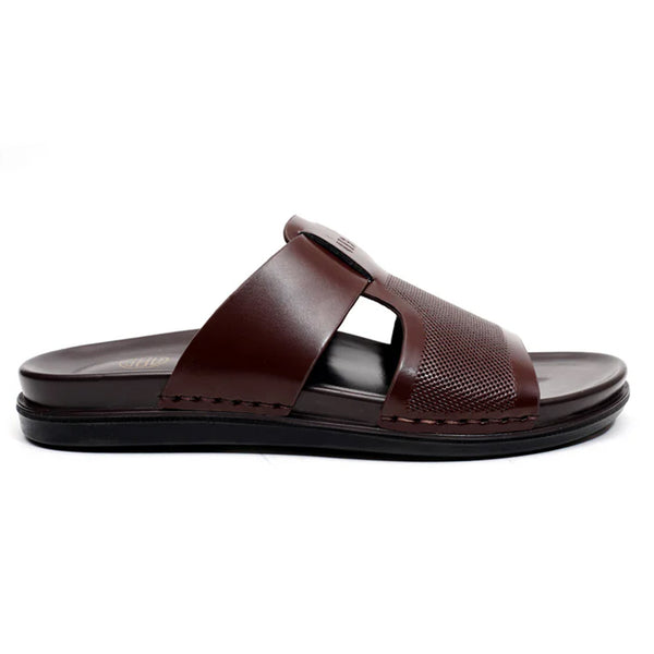starlet LEATHER SLIPPER - AR-021 BROWN MEN SLIPPER