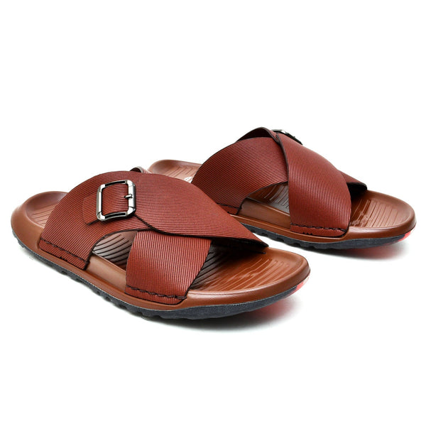Starlet LEATHER SLIPPER - COL-01 TAN MEN SLIPPER