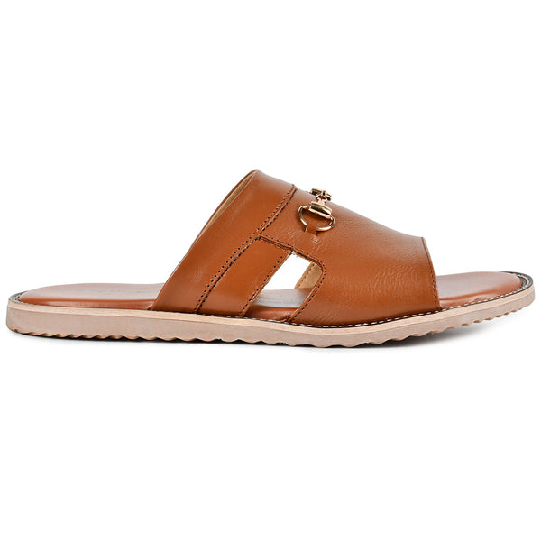 starlet LEATHER SLIPPER - GEOX-015 TAN MEN SLIPPER