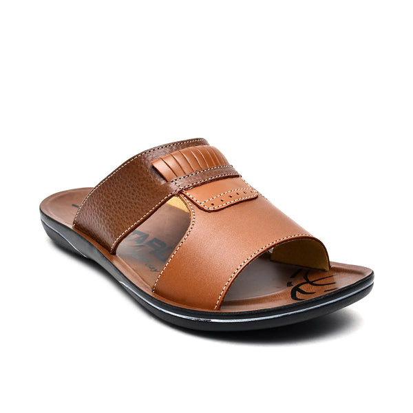 Starlet LEATHER SLIPPER - GR-1433 TAN MEN SLIPPER