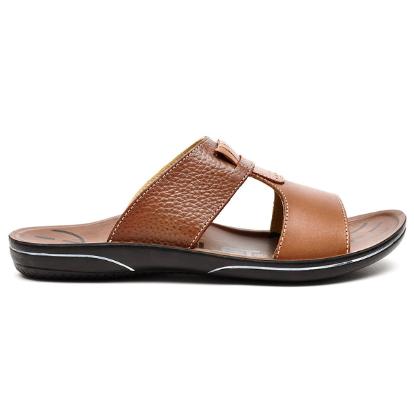 starlet LEATHER SLIPPER - GR-1433 TAN MEN SLIPPER