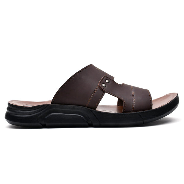 starlet LEATHER SLIPPER - KT-25 BROWN MEN SLIPPER
