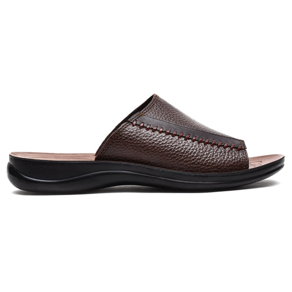 Starlet LEATHER SLIPPER - RF-179 BROWN MEN SLIPPER