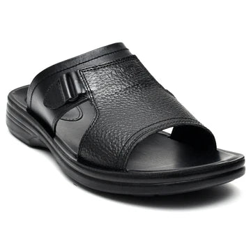 starlet LEATHER SLIPPER - VO-623 BLACK MEN SLIPPER