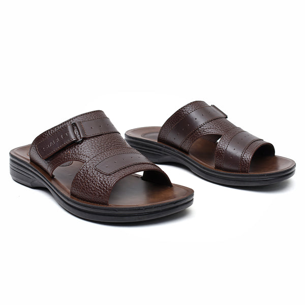 Starlet LEATHER SLIPPER - VO-631 BROWN MEN SLIPPER