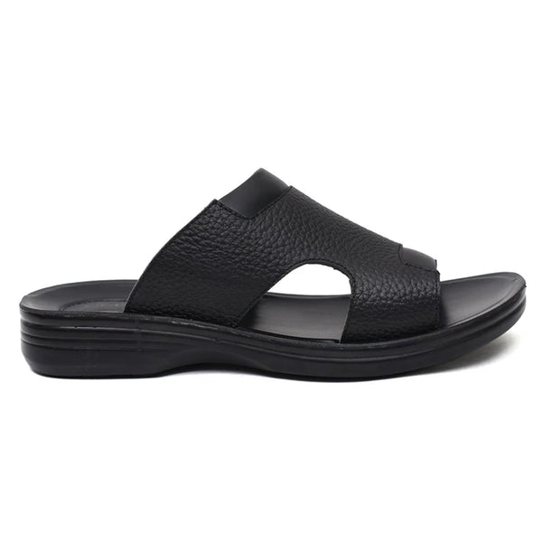 starlet LEATHER SLIPPER - VO-632 BLACK MEN SLIPPER