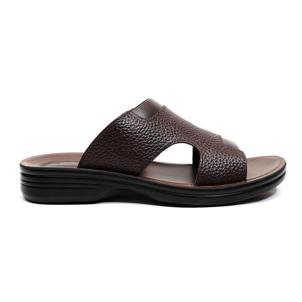 starlet LEATHER SLIPPER - VO-632 BROWN MEN SLIPPER