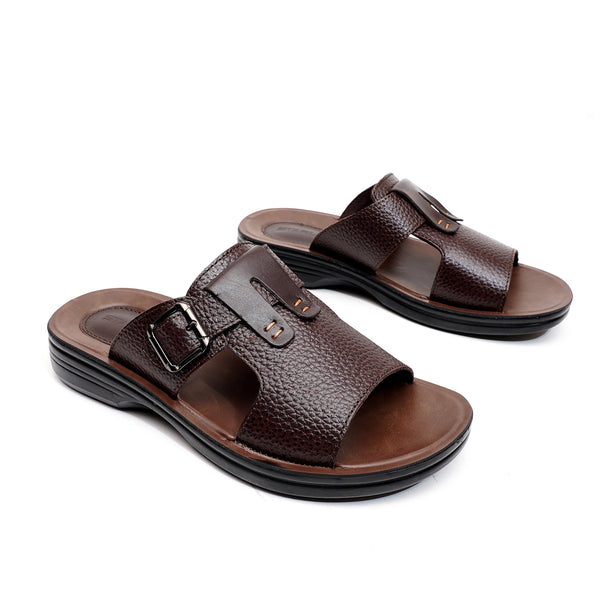 Starlet LEATHER SLIPPER - VO-633 BROWN MEN SLIPPER