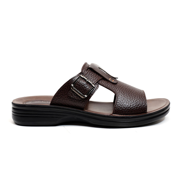 starlet LEATHER SLIPPER - VO-633 BROWN MEN SLIPPER