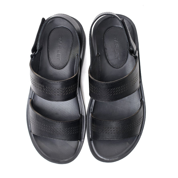 Starlet LEATHER SLIPPER - VO-651 BLACK MEN SANDAL
