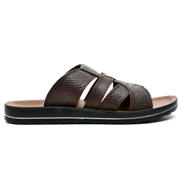 starlet LEATHER SLIPPER - WA-1827 BROWN MEN SLIPPER