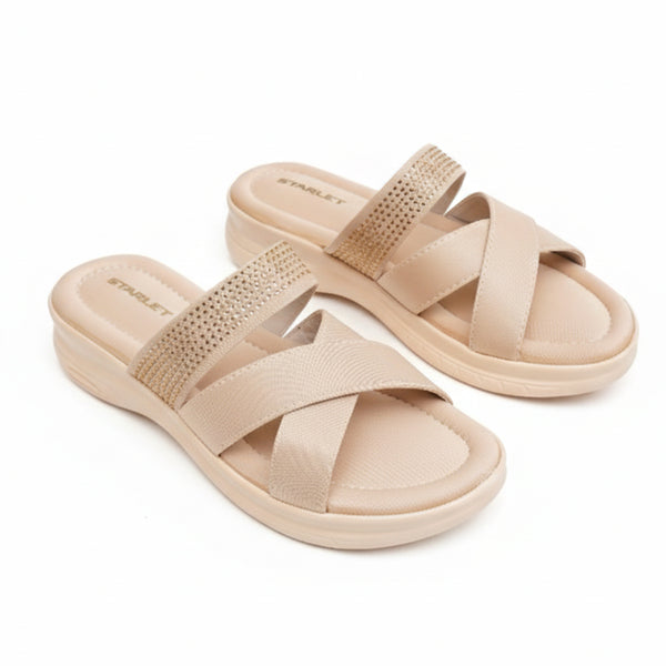 starlet MFL-0032 BEIGE WOMEN SLIPPER