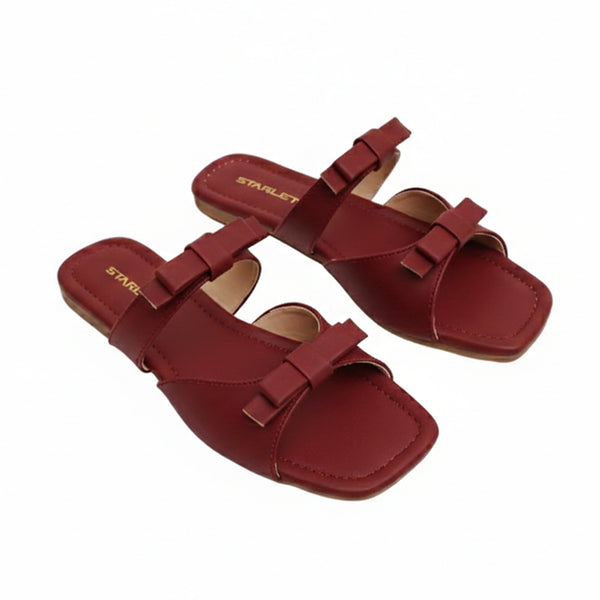 starlet MML-0006 BURGUNDY WOMEN FLATS