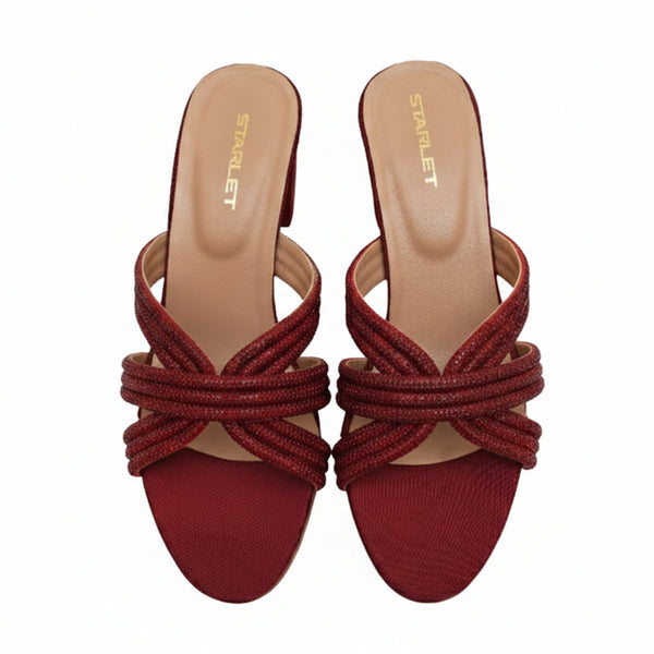 Starlet MML-0011 MAROON WOMEN HEELS