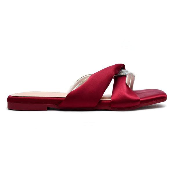 starlet MS-L-0024 MAROON WOMEN FLATS