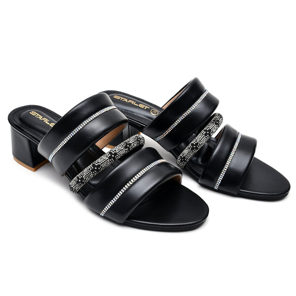 Starlet MS-L-0031 BLACK WOMEN HEELS