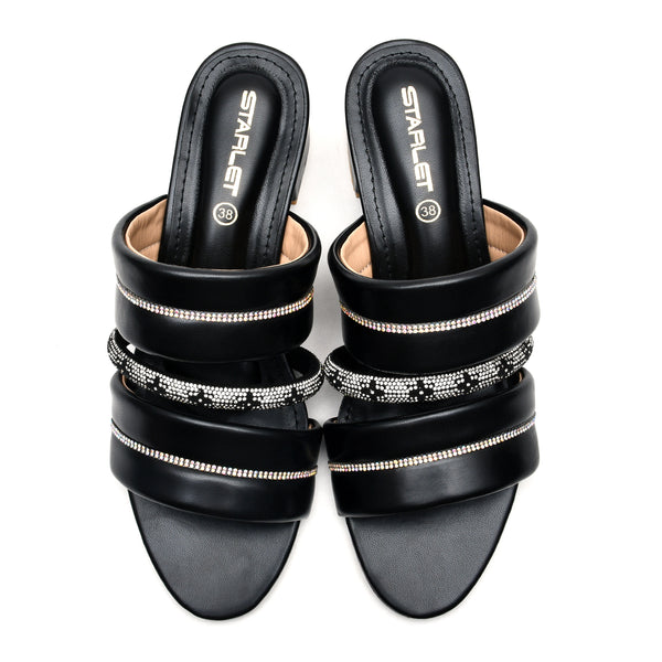 Starlet MS-L-0031 BLACK WOMEN HEELS