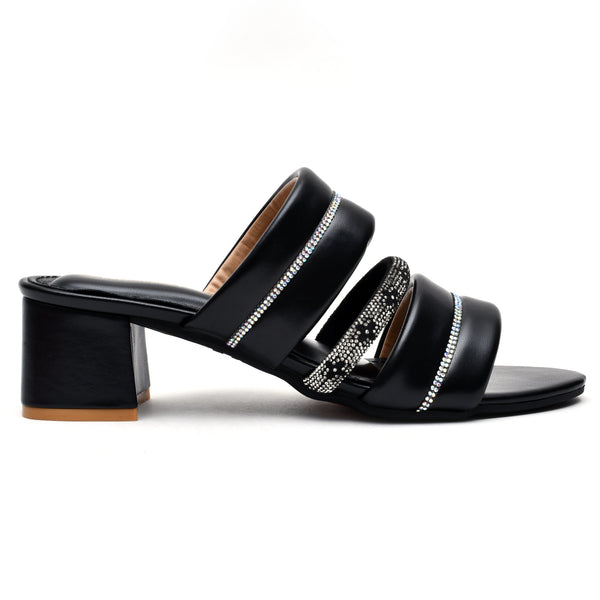 starlet MS-L-0031 BLACK WOMEN HEELS