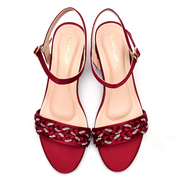 Starlet MS-L-0044 MAROON WOMEN HEELS