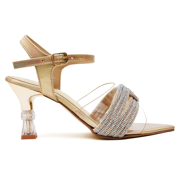 starlet MUL-0008 GOLDEN WOMEN HEELS