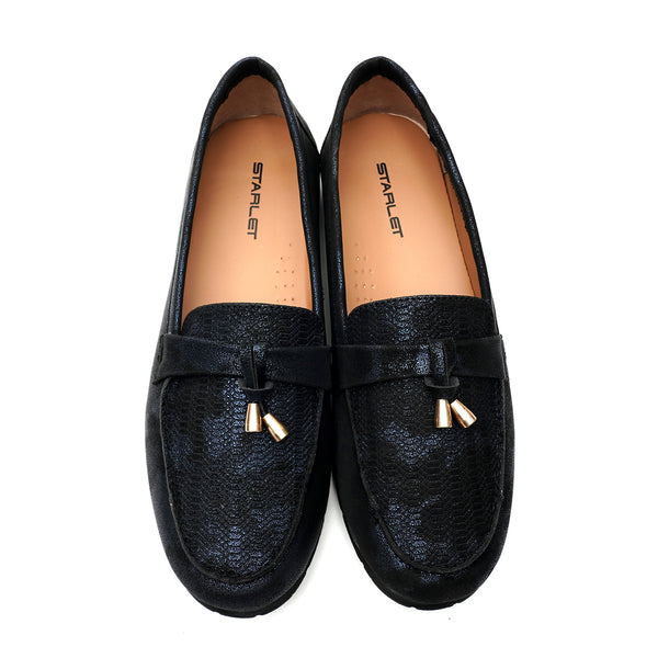 Starlet SK-08 BLACK WOMEN MOCCASINS