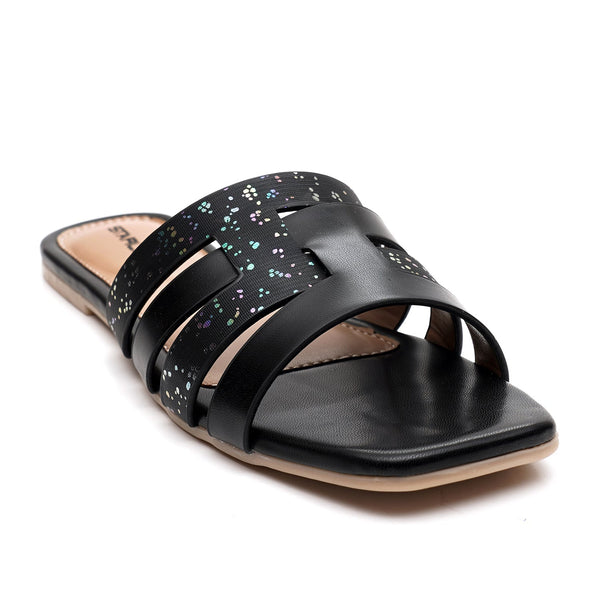 Starlet SLANA-32 BLACK WOMEN FLATS
