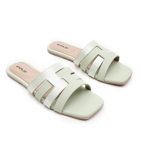 Starlet SLANA-32 GREEN WOMEN FLATS