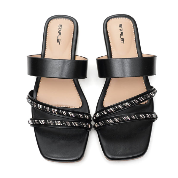 starlet SLANA-34 BLACK WOMEN FLATS