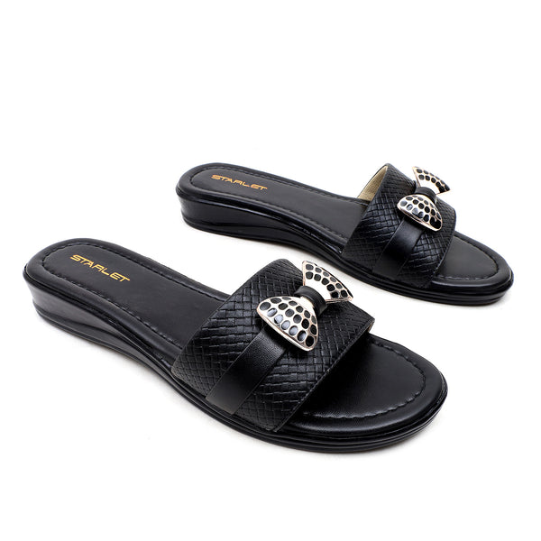 Starlet SSL-0015 BLACK WOMEN SLIPPER
