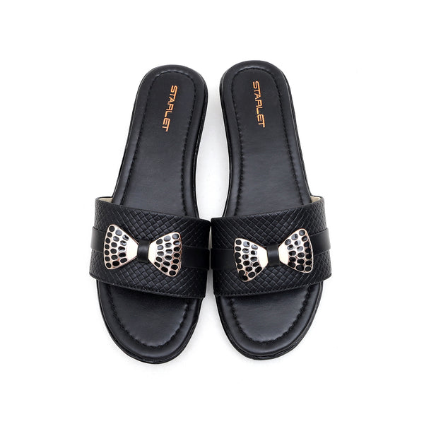 Starlet SSL-0015 BLACK WOMEN SLIPPER