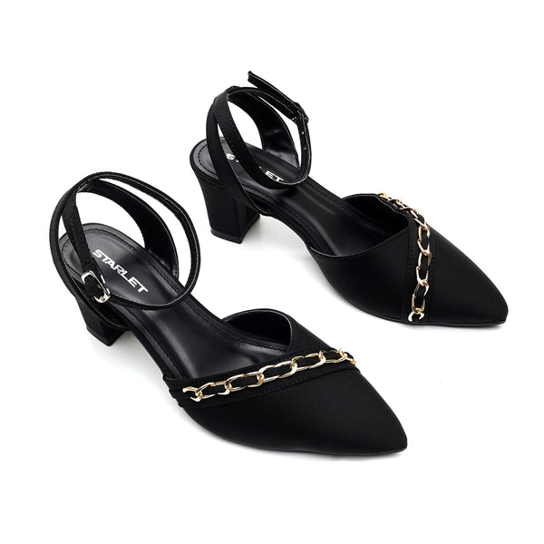 Starlet UML-0004 BLACK COURT SHOES