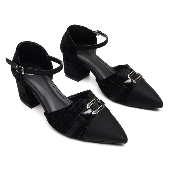 starlet UML0005 BLACK COURT SHOES