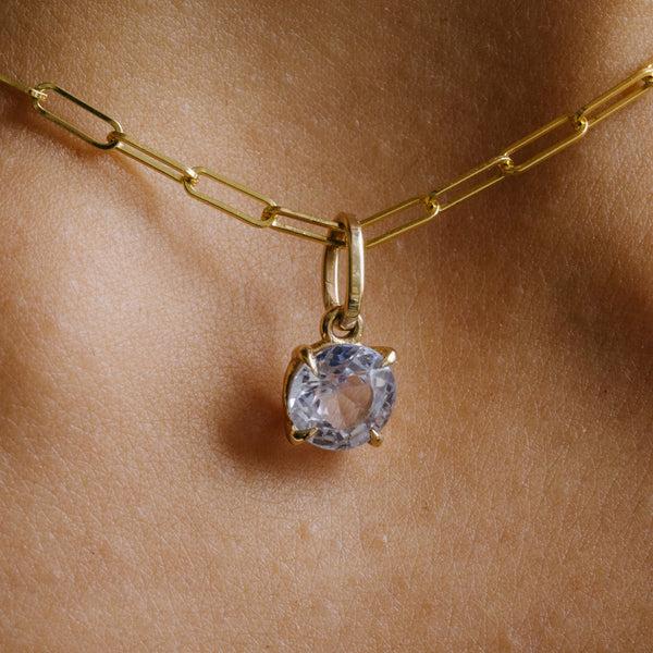 Starling 1.60ct Light Periwinkle Sapphire Prong Set Charm