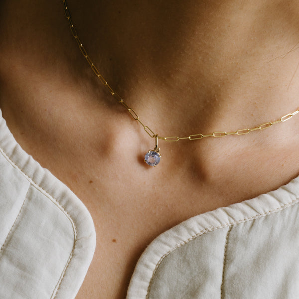 Starling 1.60ct Light Periwinkle Sapphire Prong Set Charm