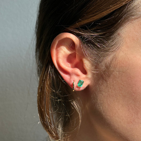 Starling 1.75ct Zambian Emerald Prong Set Stud Earrings